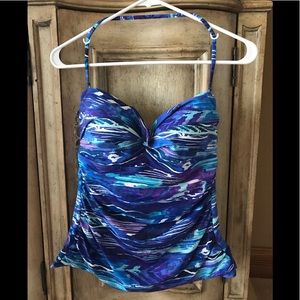 Lauren Calypso Tummy Control Strapless Tankini Top